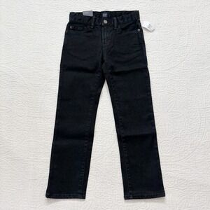 Gap Kids' Straight Leg Stretch Jeans, Black Wash‎ (Sz 7)